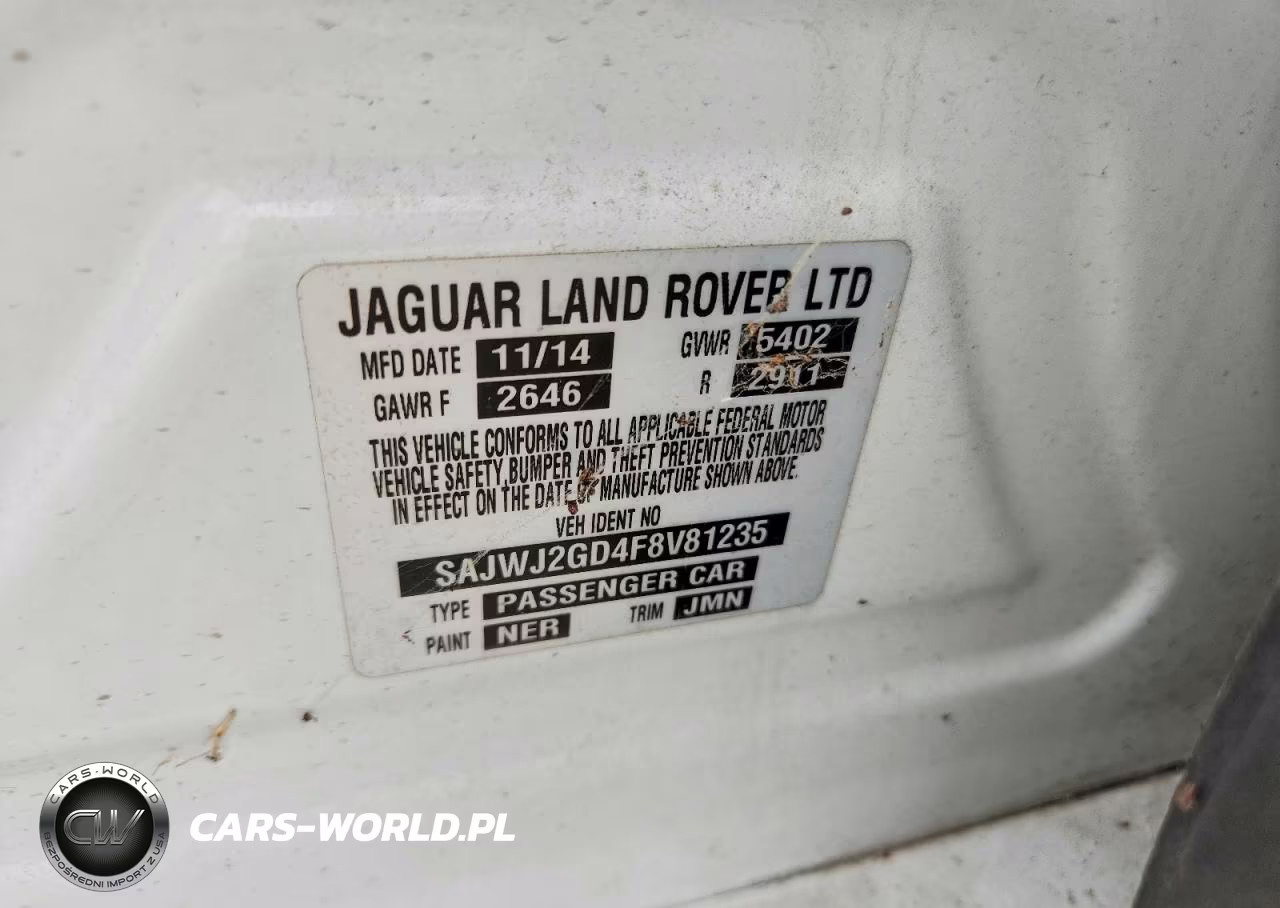 2015 Jaguar Xjl Portfolio VIN:SAJWJ2GD4F8V81235 - 12