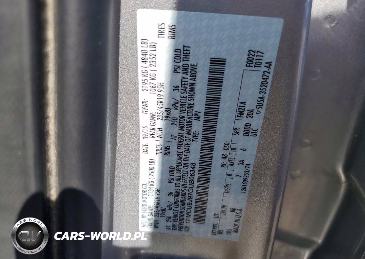 2016 Ford Escape Titanium VIN:1FMCU9J97GUB06348 - 13