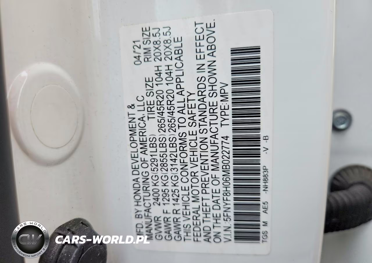2021 Honda Passport Elite VIN:5FNYF8H06MB022774 - 13