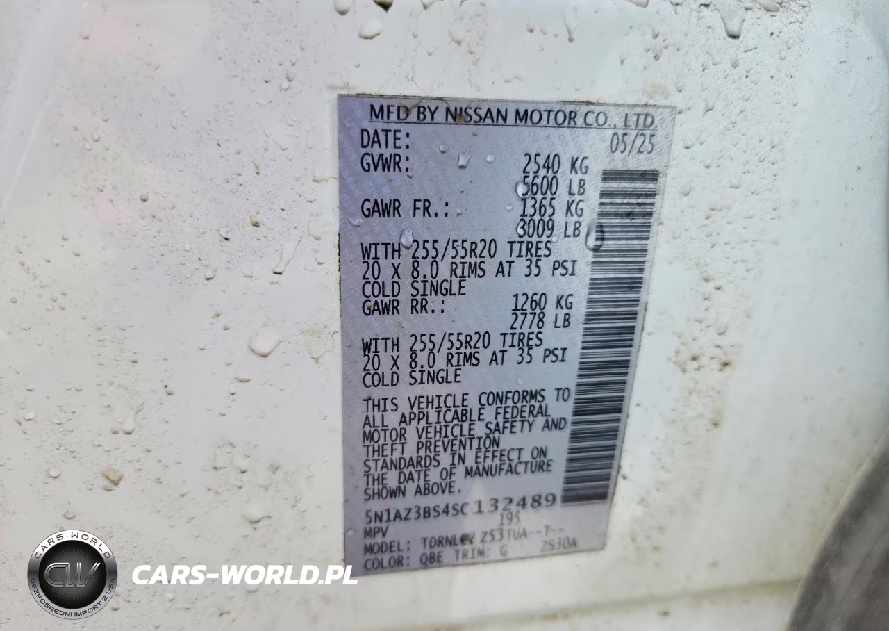 2025 Nissan Murano Sv VIN:5N1AZ3BS4SC132489 - 12