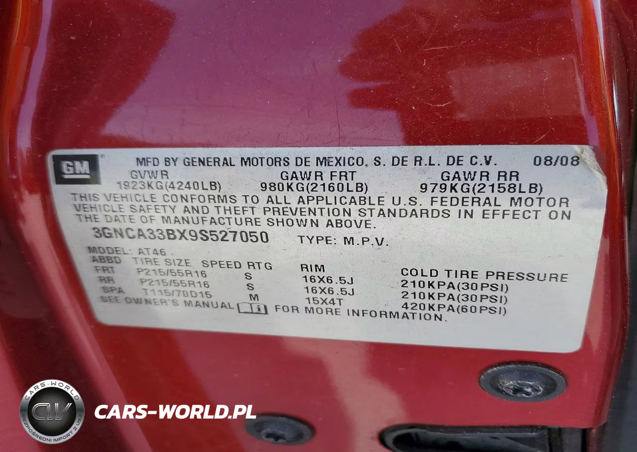 2009 Chevrolet Hhr Ls VIN:3GNCA33BX9S527050 - 14