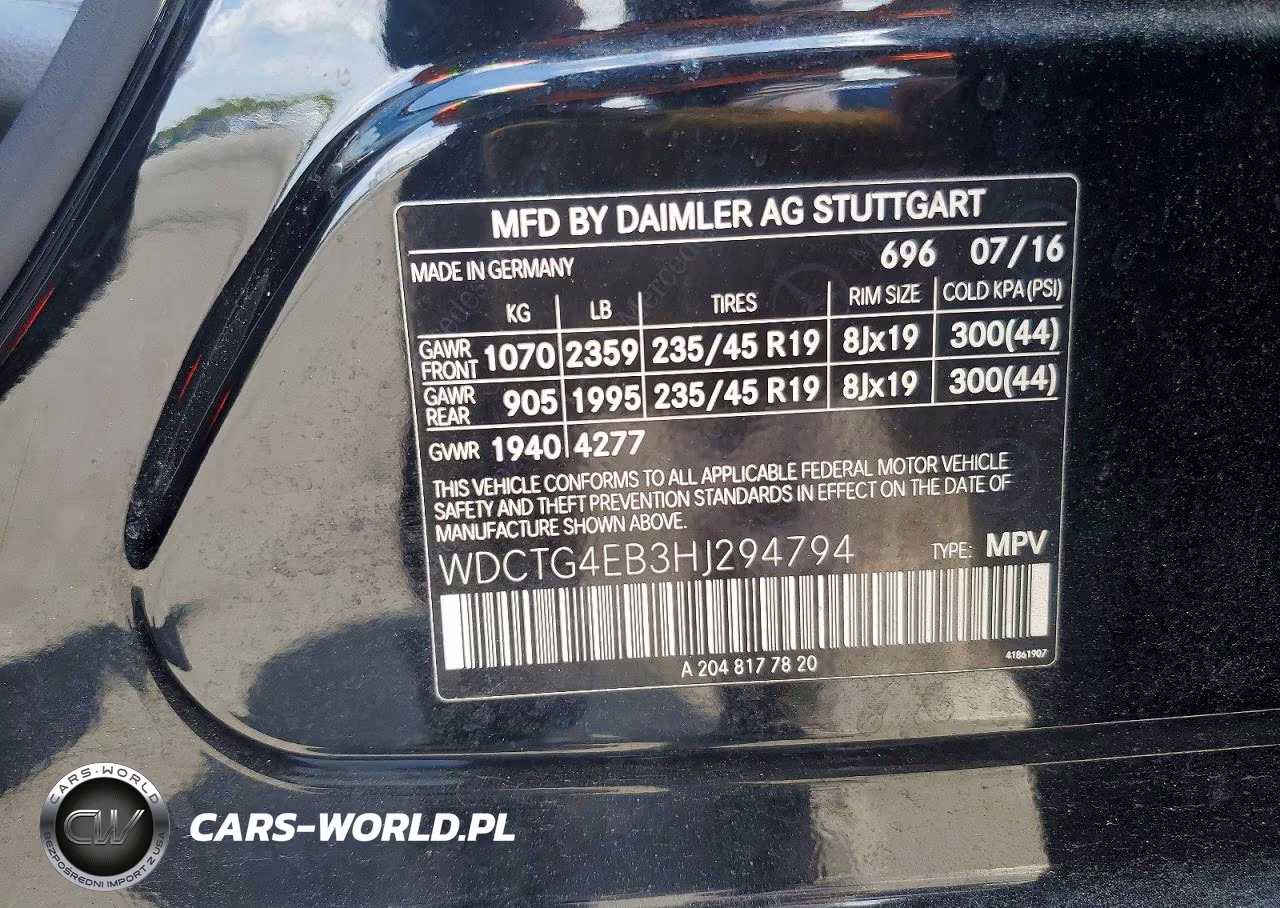 2017 Mercedes-Benz Gla 250 VIN:WDCTG4EB3HJ294794 - 13