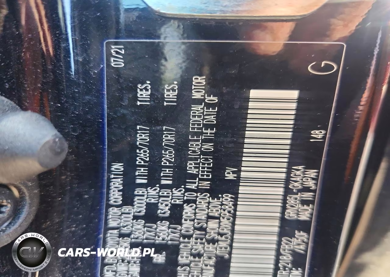 2021 Toyota 4Runner Sr5 VIN:JTEMU5JRXM5958499 - 12