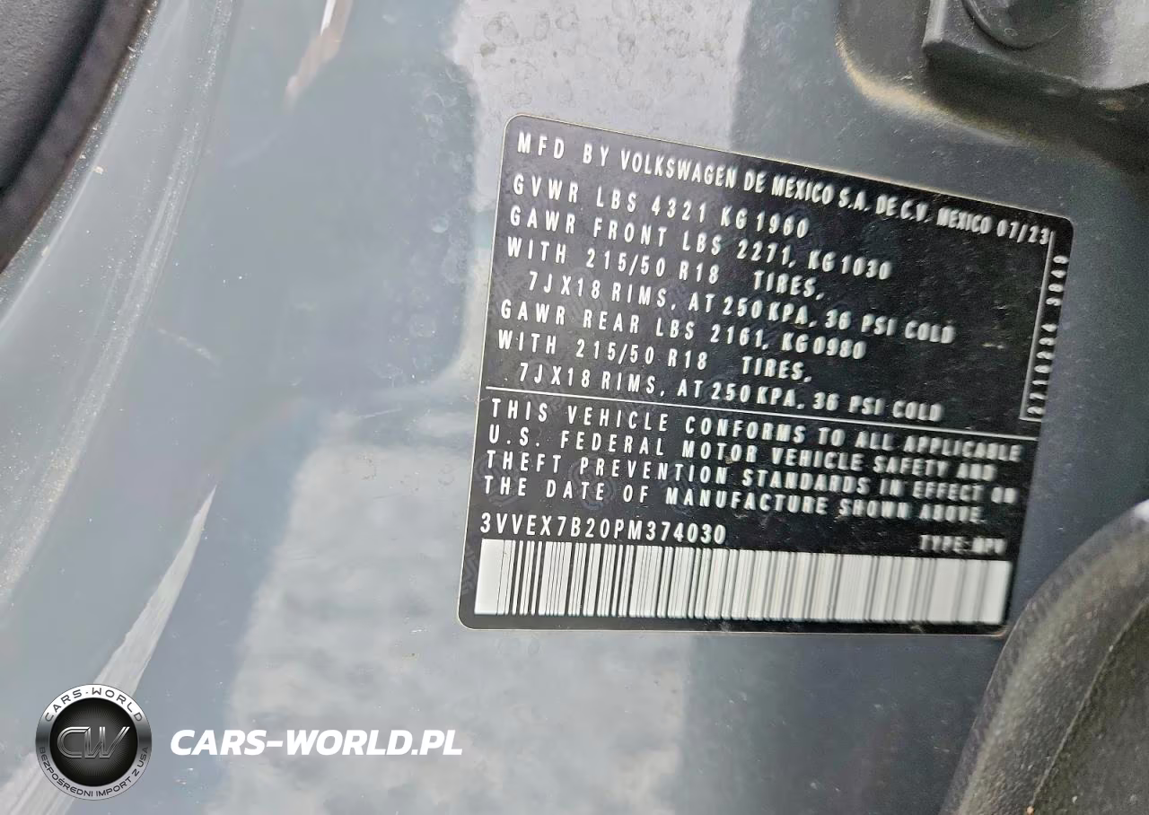 2023 Volkswagen Taos Se VIN:3VVEX7B20PM374030 - 12
