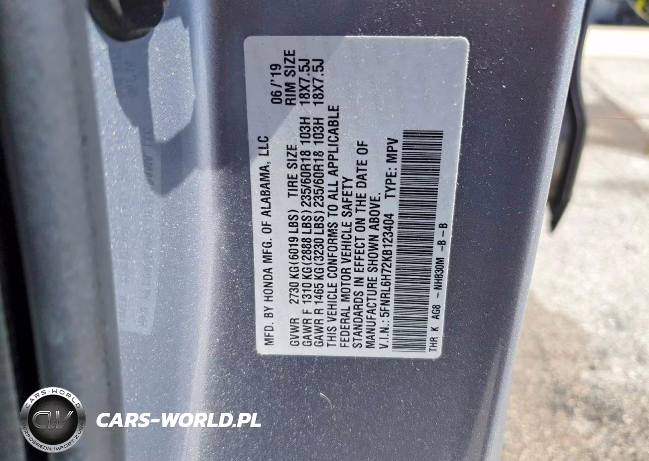 2019 Honda Odyssey Exl VIN:5FNRL6H72KB123404 - 14