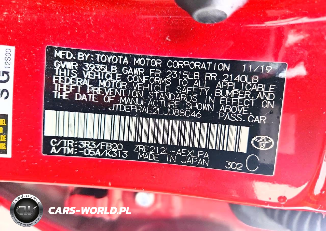 2020 Toyota Corolla Le VIN:JTDEPRAE2LJ088046 - 12