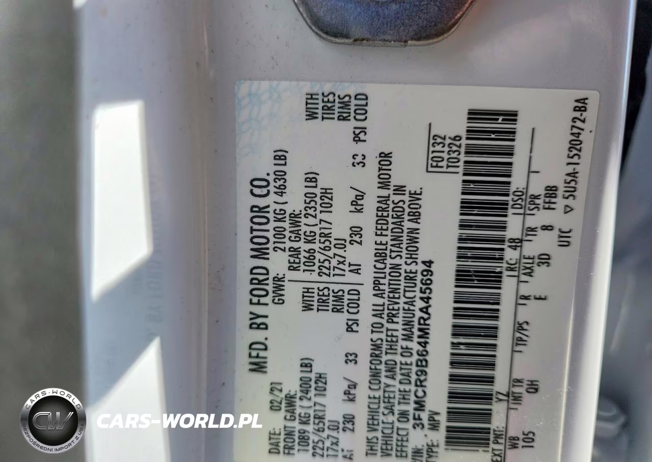 2021 Ford Bronco Sport Big Bend VIN:3FMCR9B64MRA45694 - 13