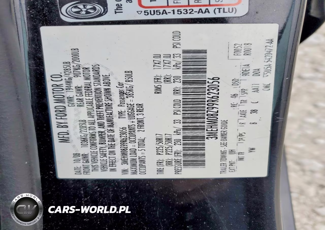 2009 Mercury Milan Premier VIN:3MEHM08Z99R623056 - 12