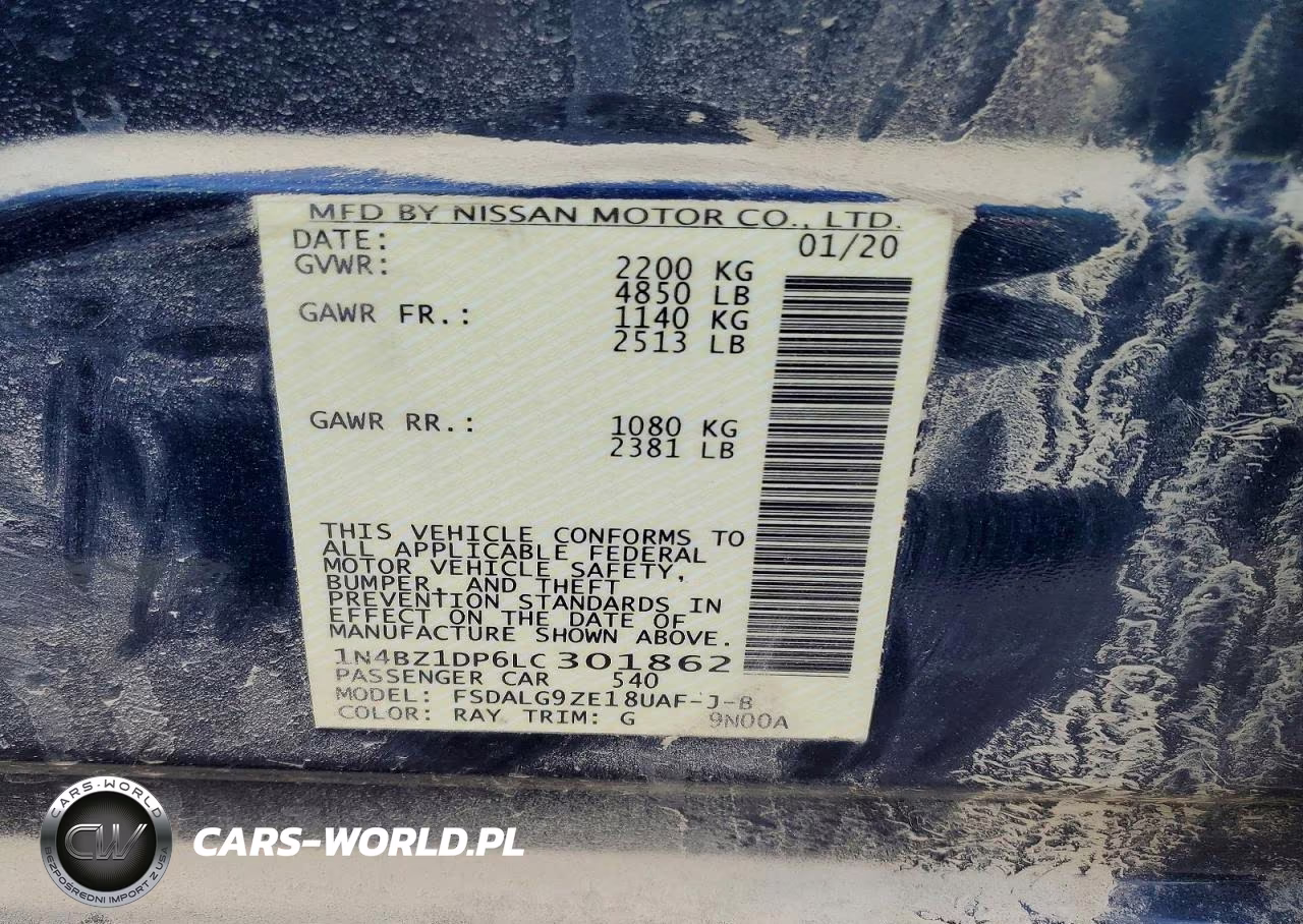 2020 Nissan Leaf Sl Plus VIN:1N4BZ1DP6LC301862 - 12