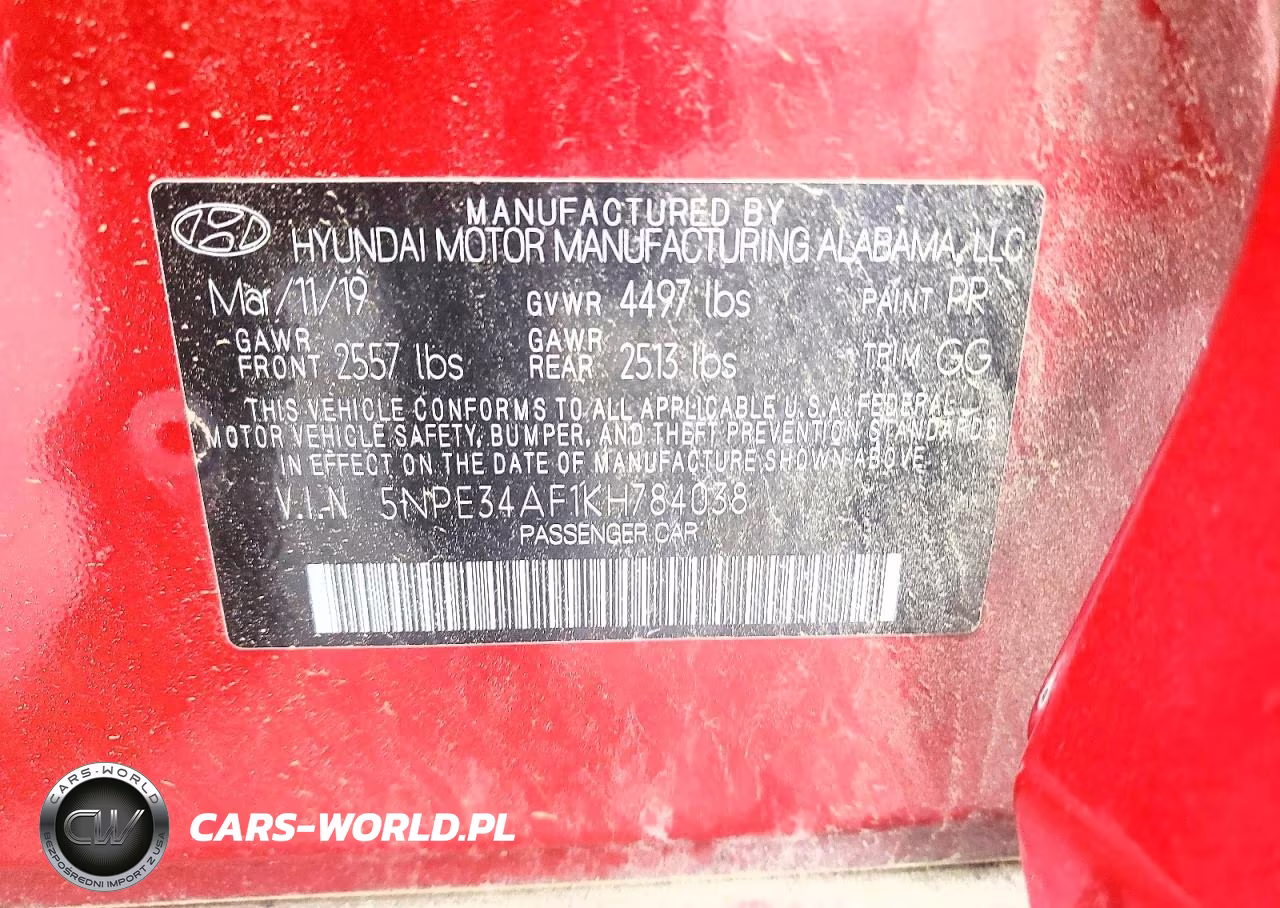 2019 Hyundai Sonata Sel VIN:5NPE34AF1KH784038 - 12