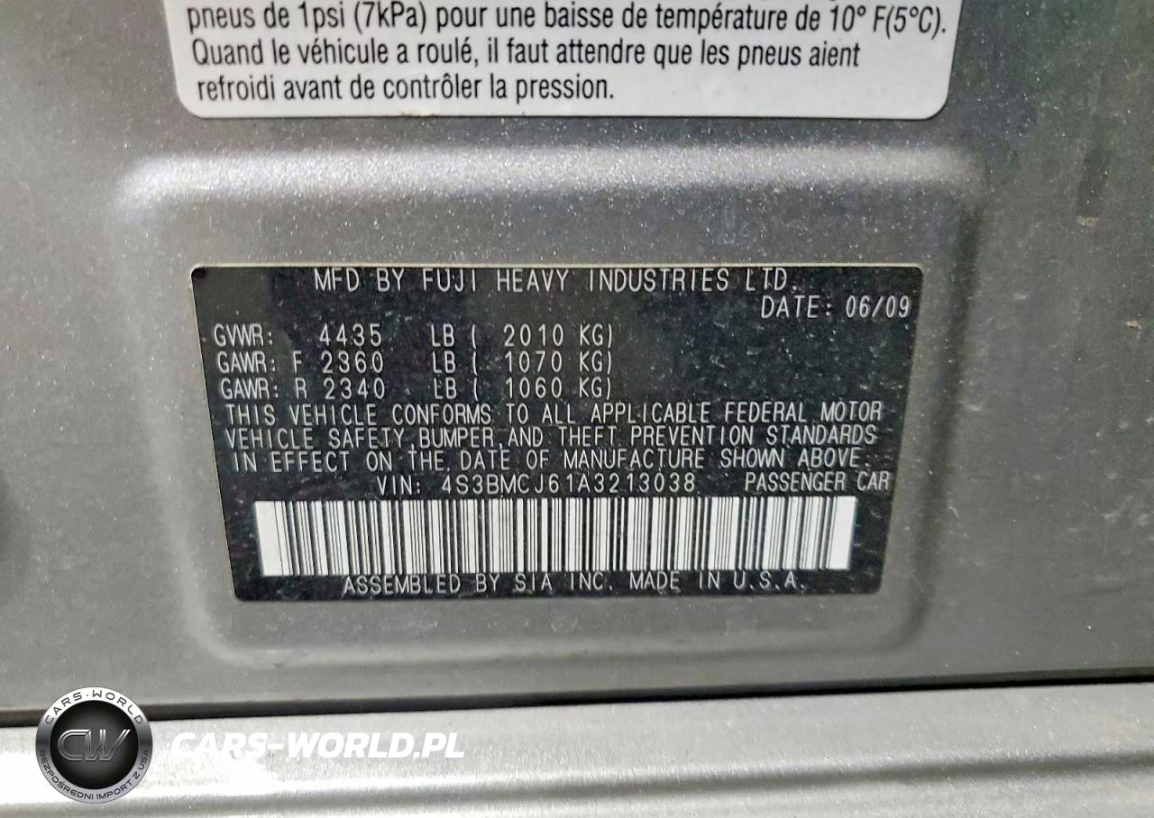 2010 Subaru Legacy 2.5I Limited VIN:4S3BMCJ61A3213038 - 12