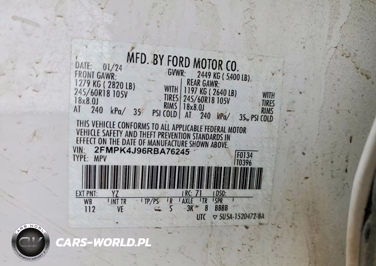 2024 Ford Edge Sel VIN:2FMPK4J96RBA76245 - 14