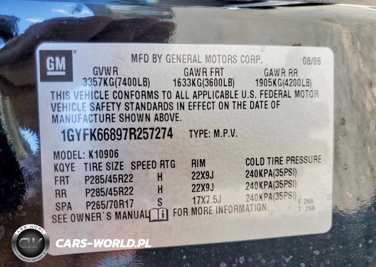 2007 Cadillac Escalade Esv VIN:1GYFK66897R257274 - 13
