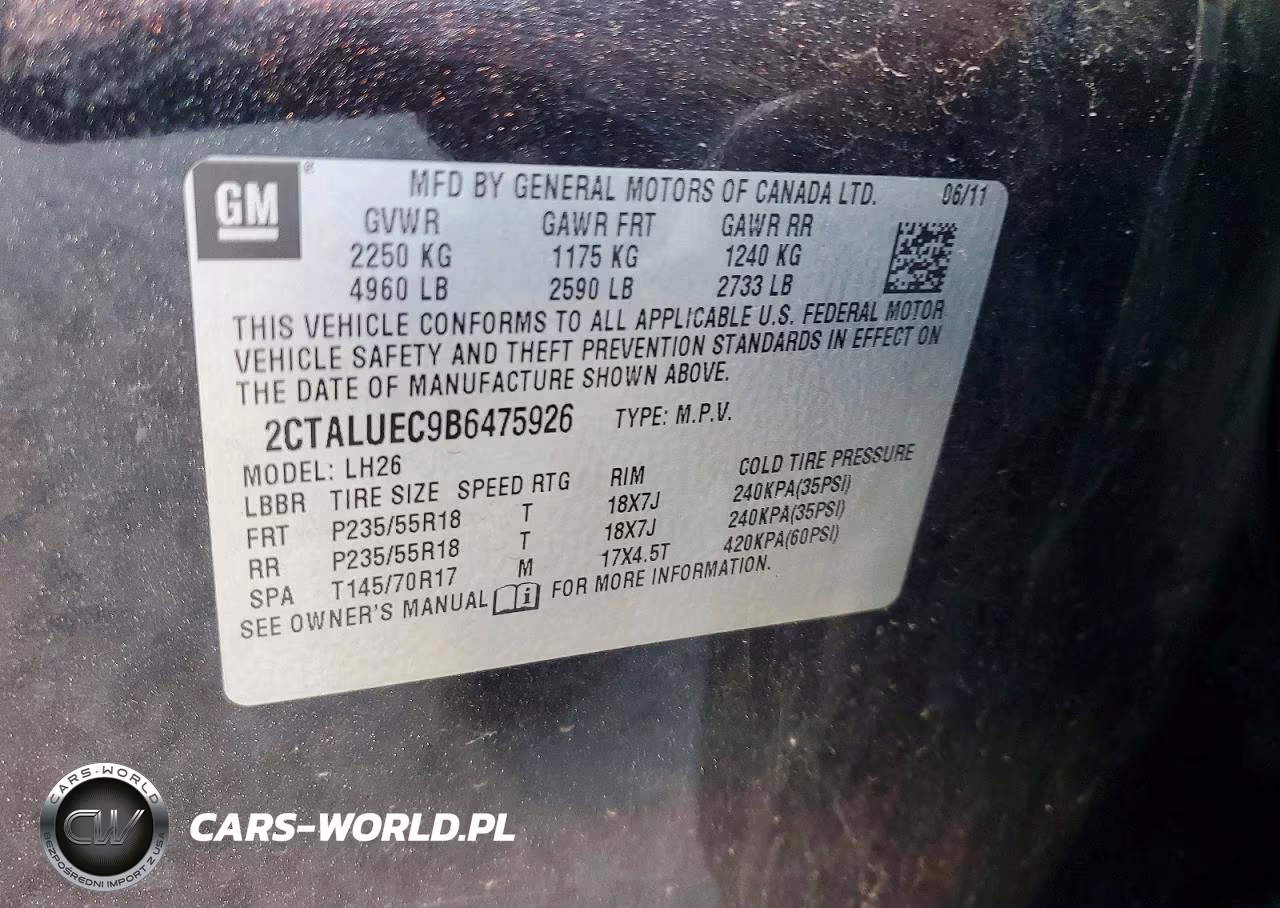 2011 GMC Terrain Slt VIN:2CTALUEC9B6475926 - 13