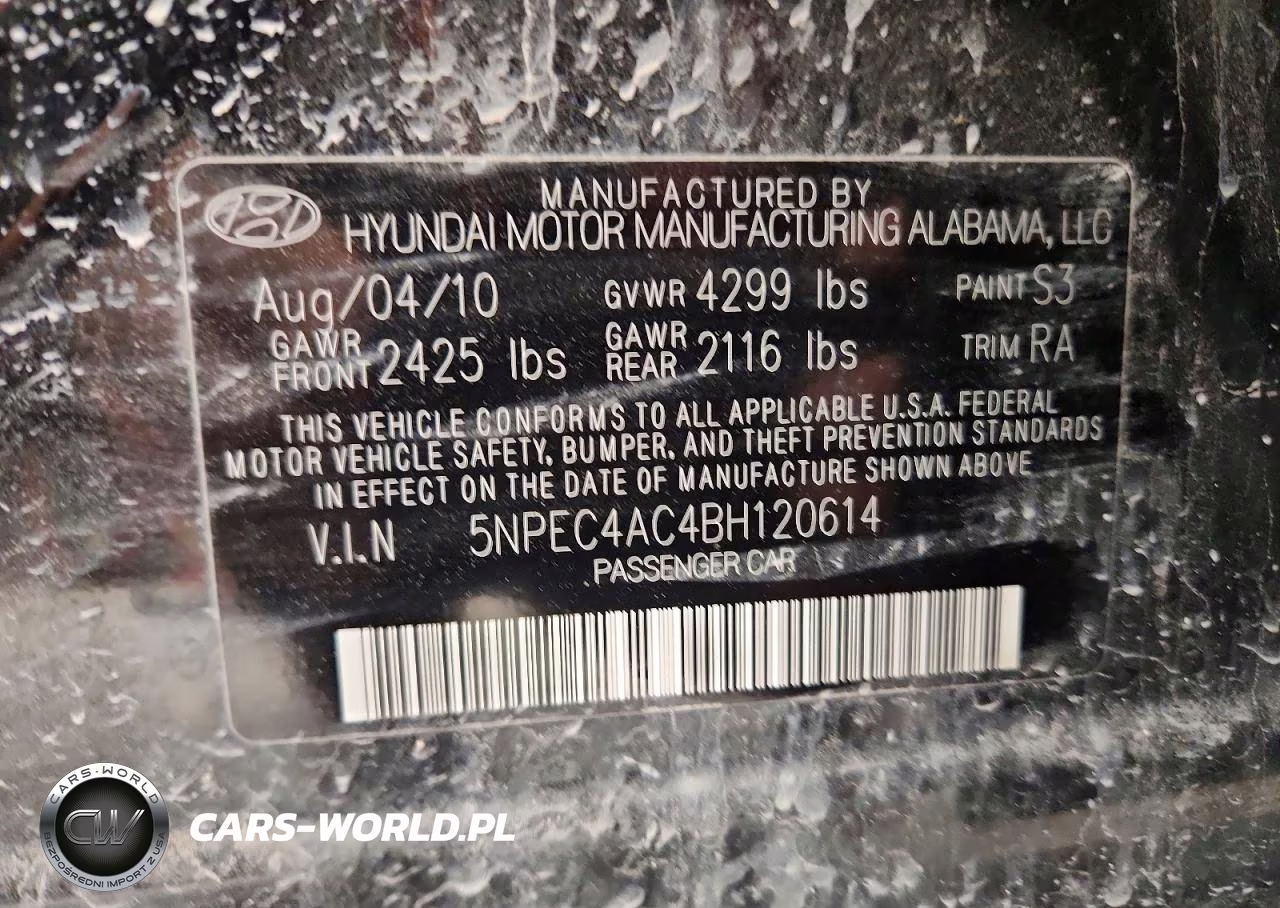 2011 Hyundai Sonata Limited VIN:5NPEC4AC4BH120614 - 12