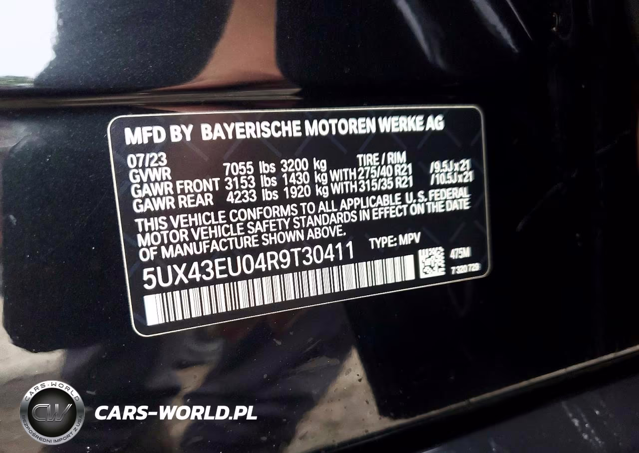 2024 BMW X5 xDrive50E VIN:5UX43EU04R9T30411 - 13