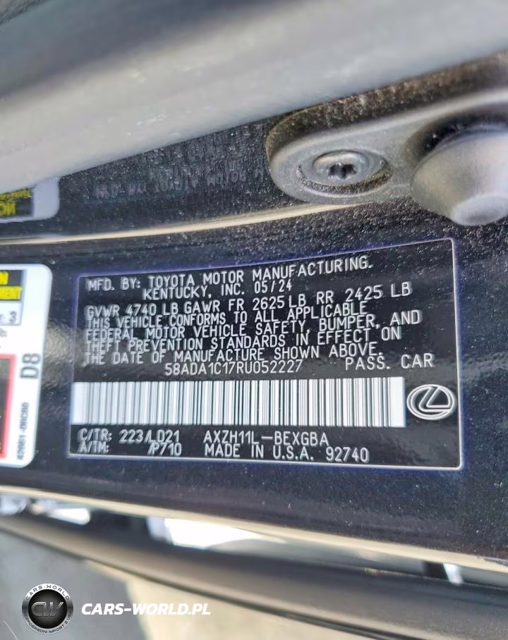 2024 Lexus Es 300H Base VIN:58ADA1C17RU052227 - 12