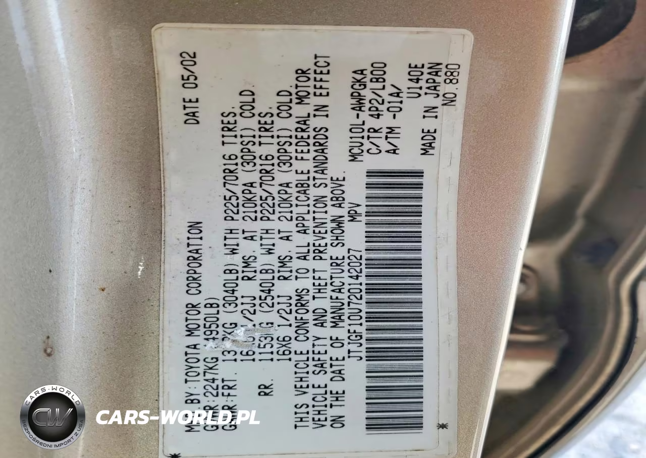2002 Lexus Rx 300 VIN:JTJGF10U720142027 - 13