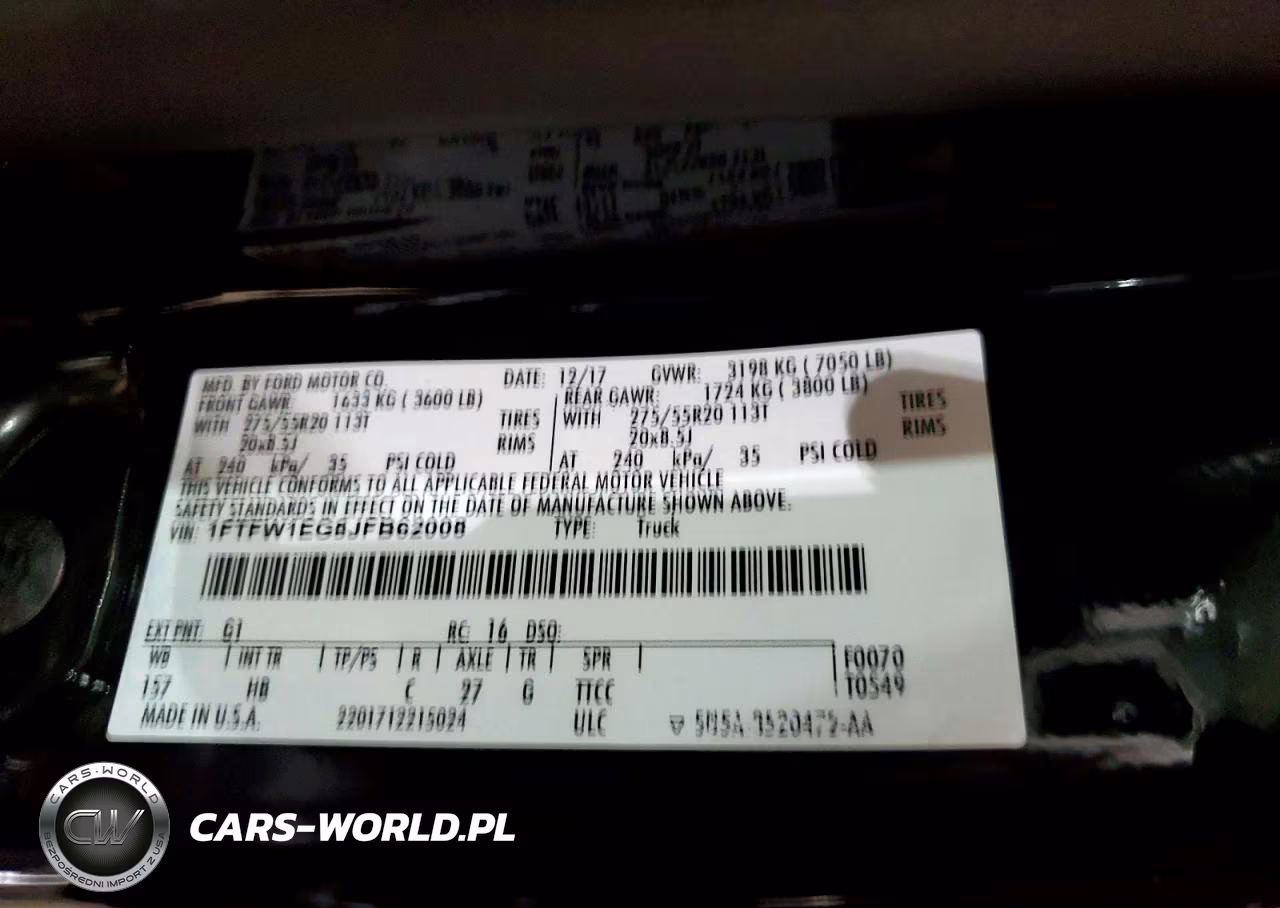 2018 Ford F150 Supercrew VIN:1FTFW1EG8JFB62008 - 13