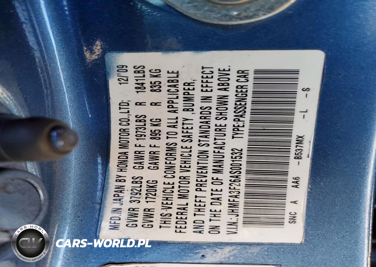 2010 Honda Civic Hybrid VIN:JHMFA3F26AS001532 - 13