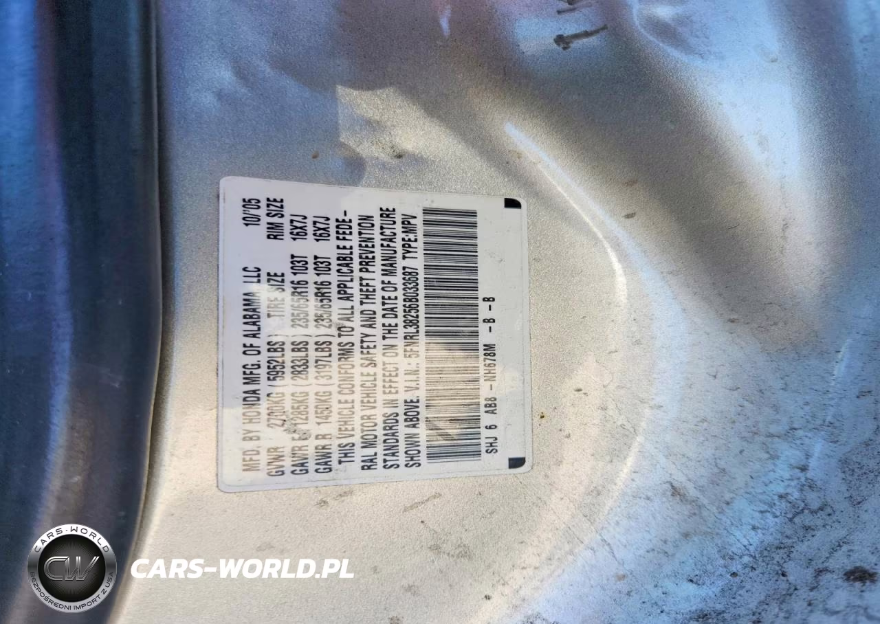 2006 Honda Odyssey Lx VIN:5FNRL38256B033687 - 12