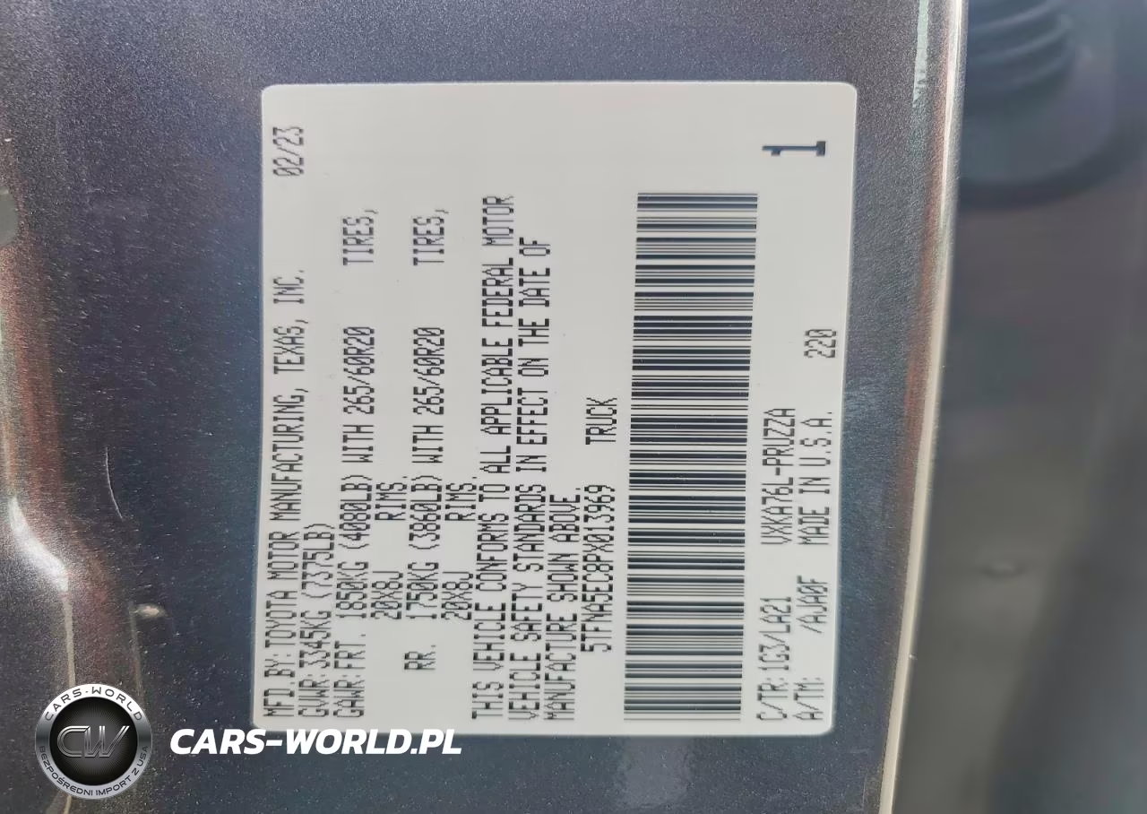 2023 Toyota Tundra Platinum VIN:5TFNA5EC8PX013969 - 13