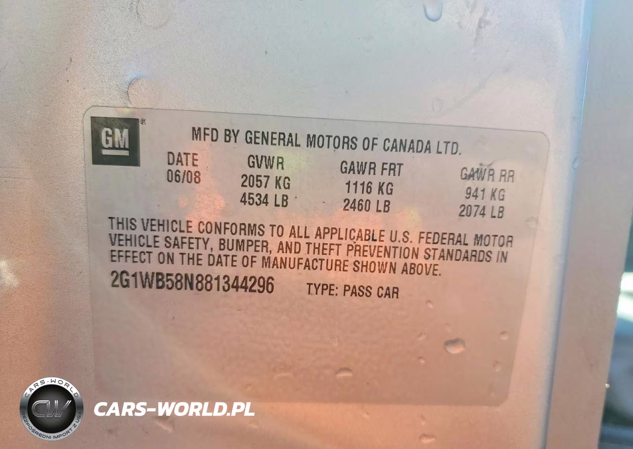 2008 Chevrolet Impala Ls VIN:2G1WB58N881344296 - 12