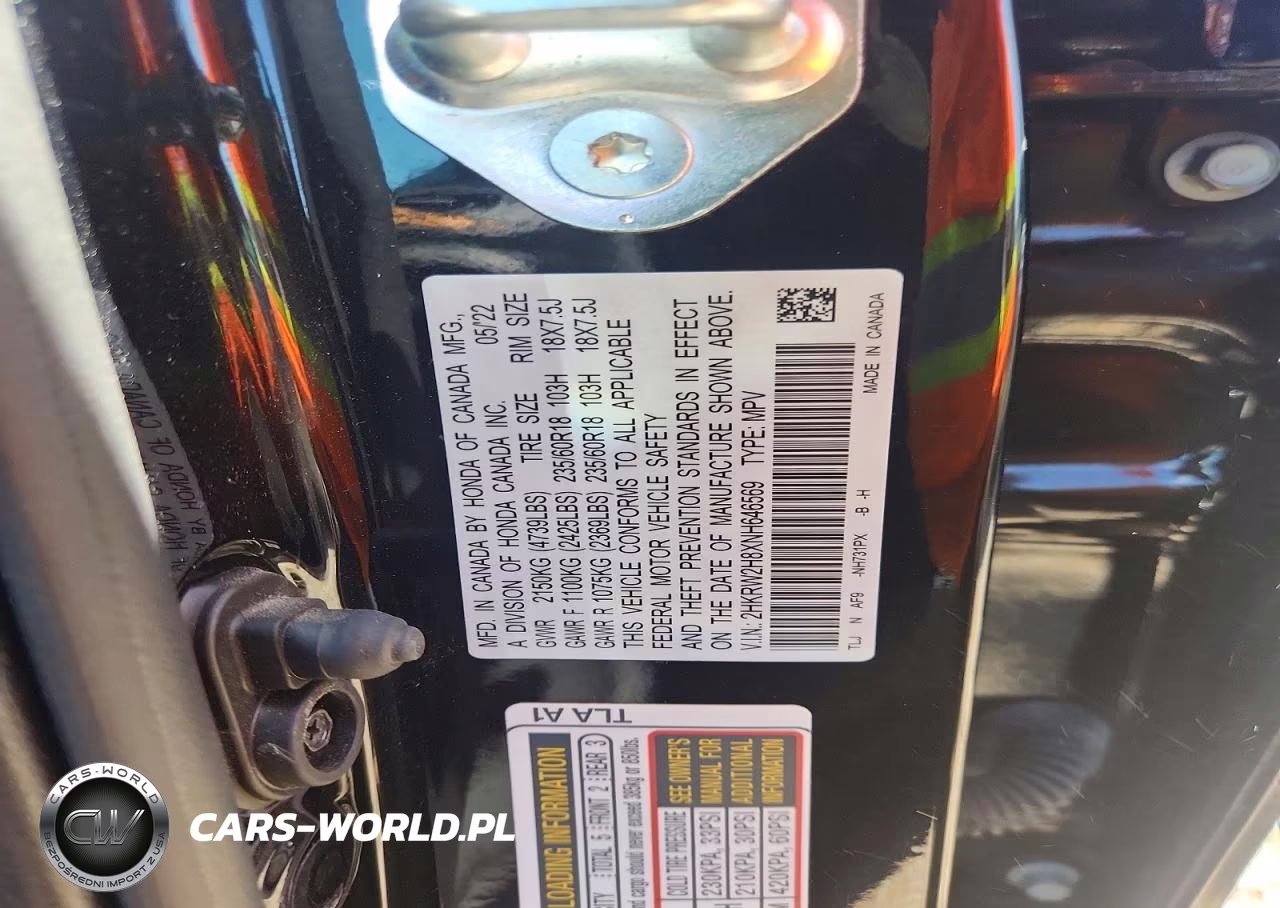2022 Honda Cr-V Exl VIN:2HKRW2H8XNH646569 - 13