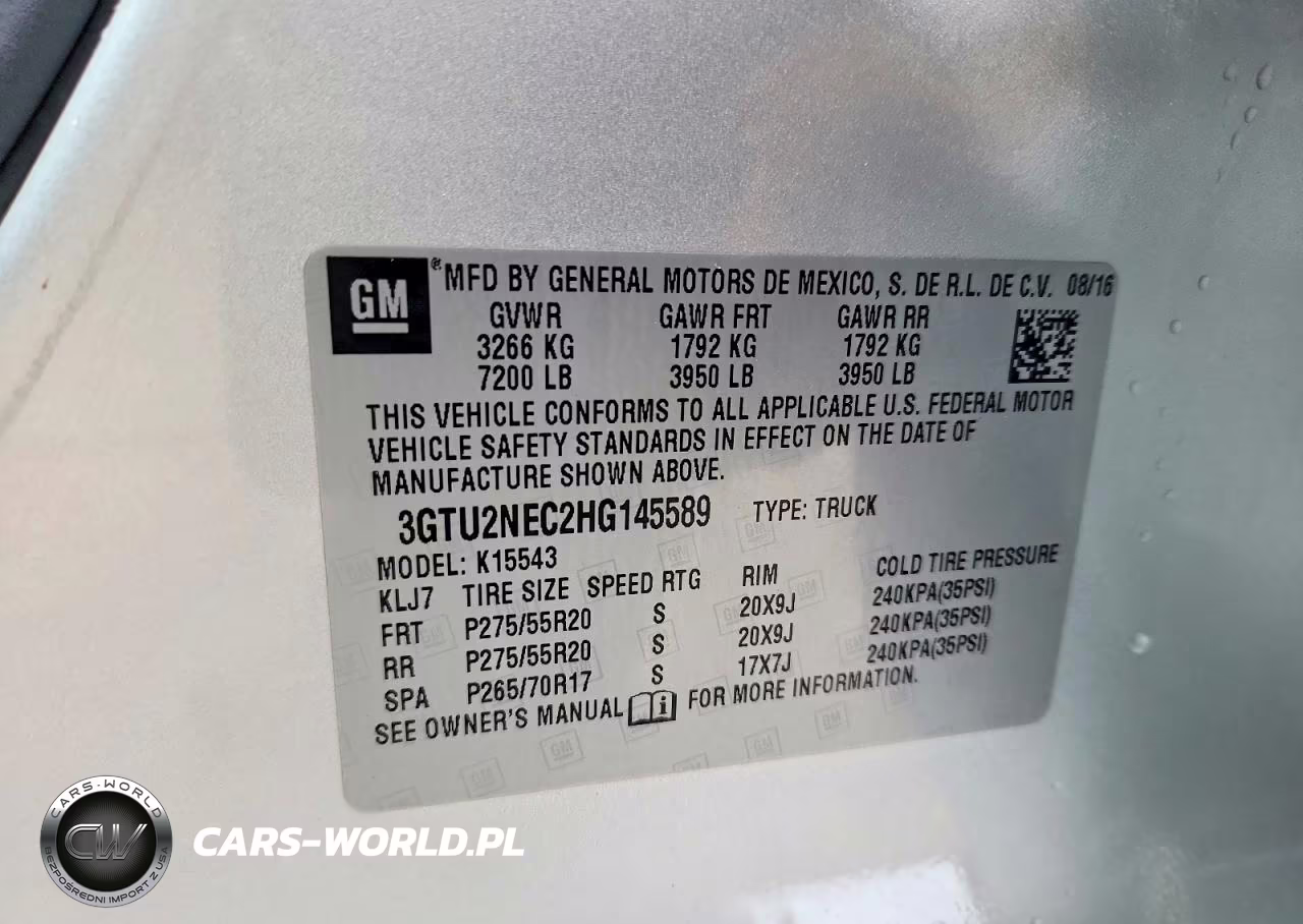 2017 GMC Sierra K1500 Slt VIN:3GTU2NEC2HG145589 - 12
