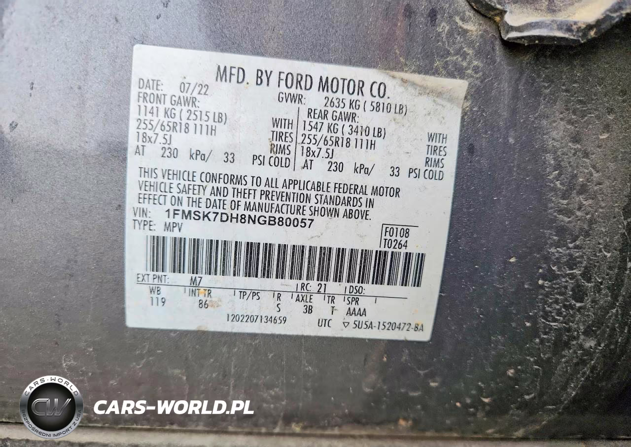 2022 Ford Explorer Xlt VIN:1FMSK7DH8NGB80057 - 13