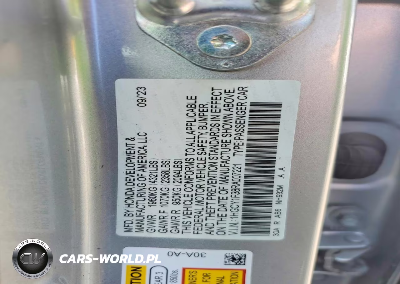 2024 Honda Accord Ex VIN:1HGCY1F38RA007221 - 12