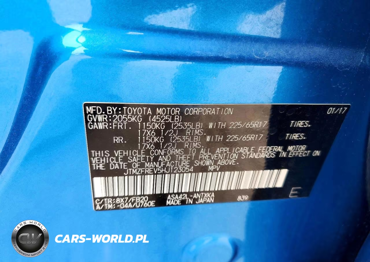 2017 Toyota Rav4 Le VIN:JTMZFREV5HJ123054 - 12