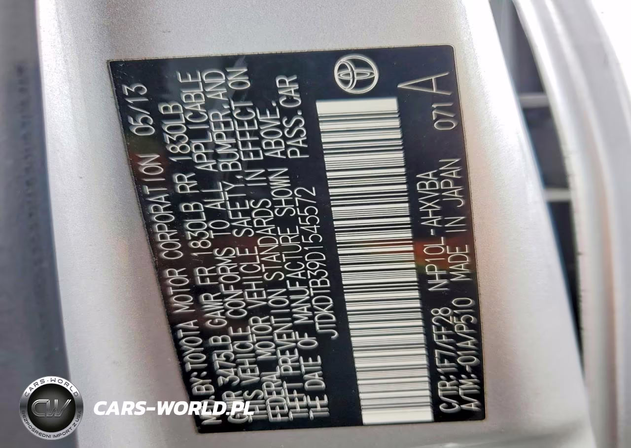 2013 Toyota Prius C Two VIN:JTDKDTB39D1545572 - 12