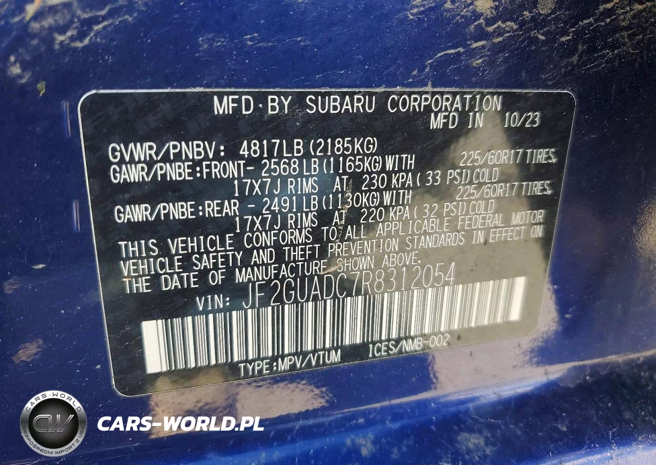 2024 Subaru Crosstrek Premium VIN:JF2GUADC7R8312054 - 12