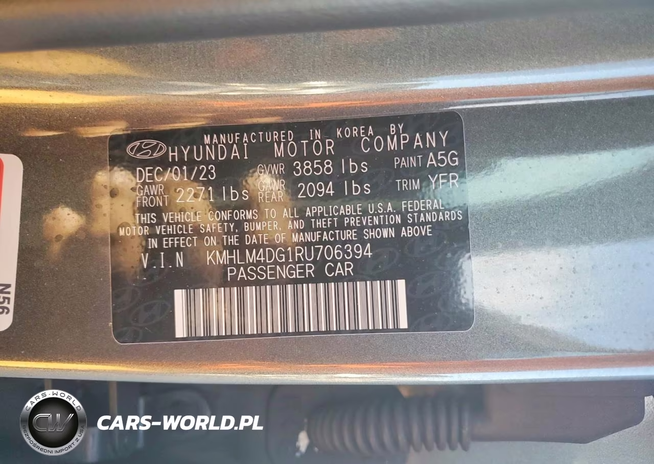 2024 Hyundai Elantra Sel VIN:KMHLM4DG1RU706394 - 12