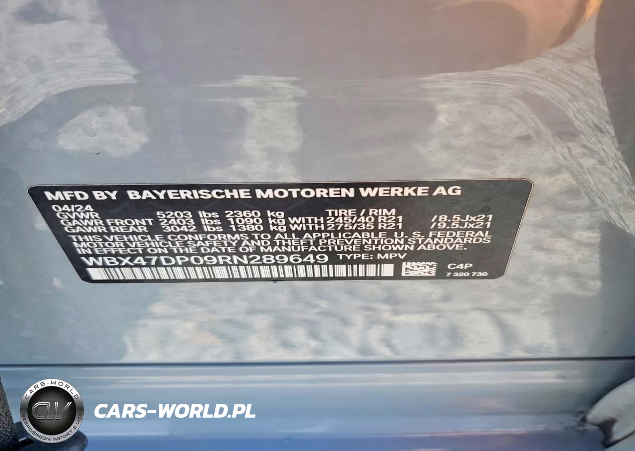 2024 BMW X3 Sdrive30I VIN:WBX47DP09RN289649 - 12