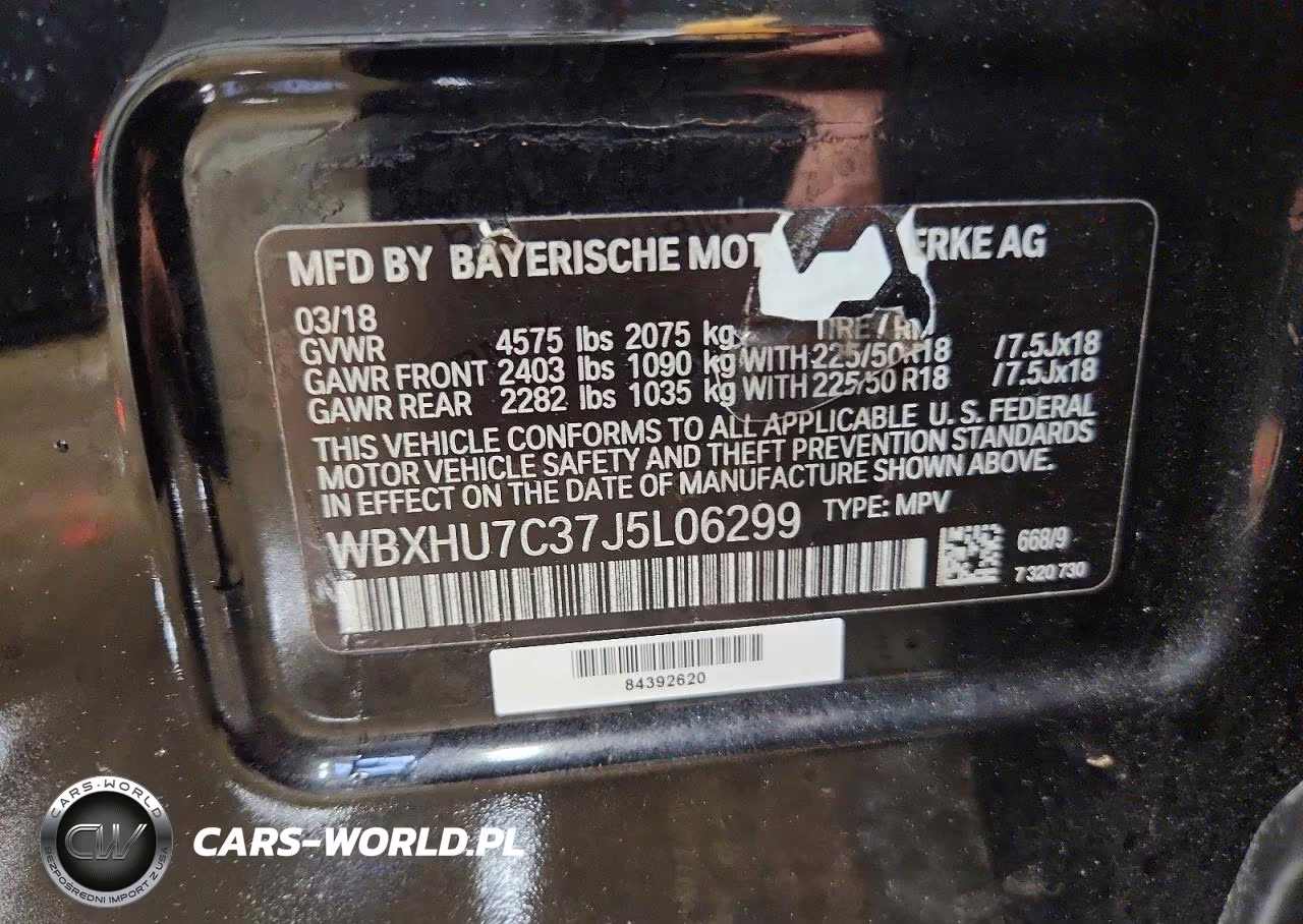 2018 BMW X1 Sdrive28I VIN:WBXHU7C37J5L06299 - 12