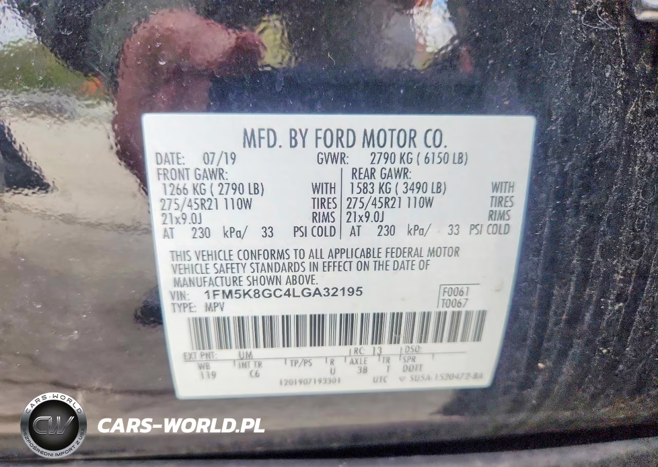 2020 Ford Explorer St VIN:1FM5K8GC4LGA32195 - 14