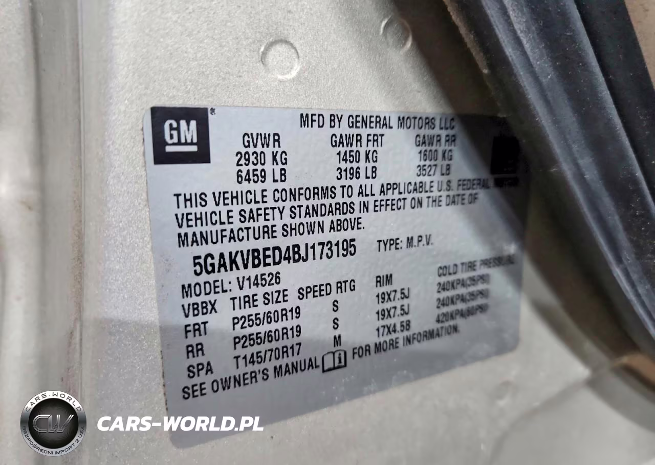 2011 Buick Enclave Cxl VIN:5GAKVBED4BJ173195 - 13