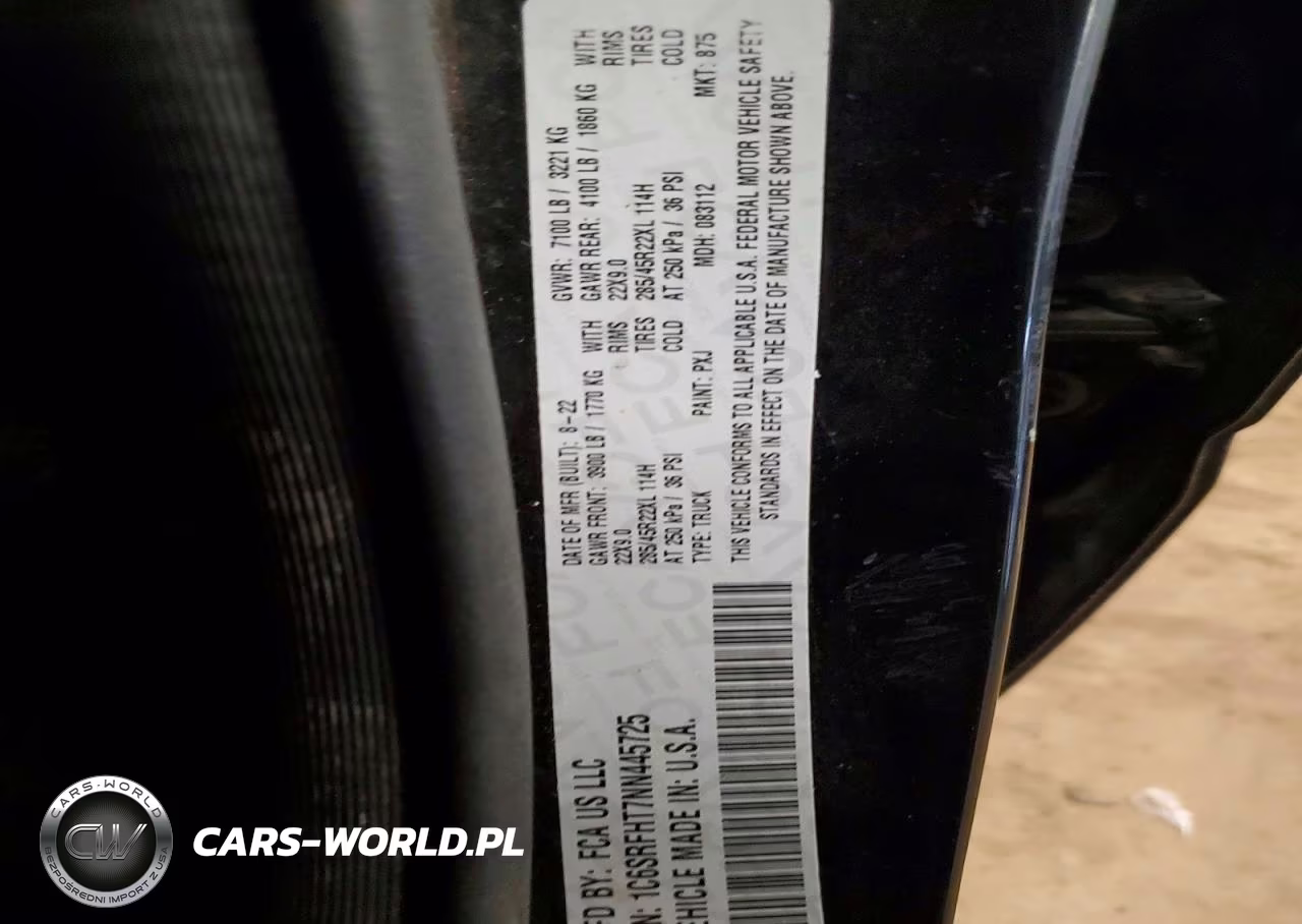 2022 Ram 1500 Limited VIN:1C6SRFHT7NN445725 - 12