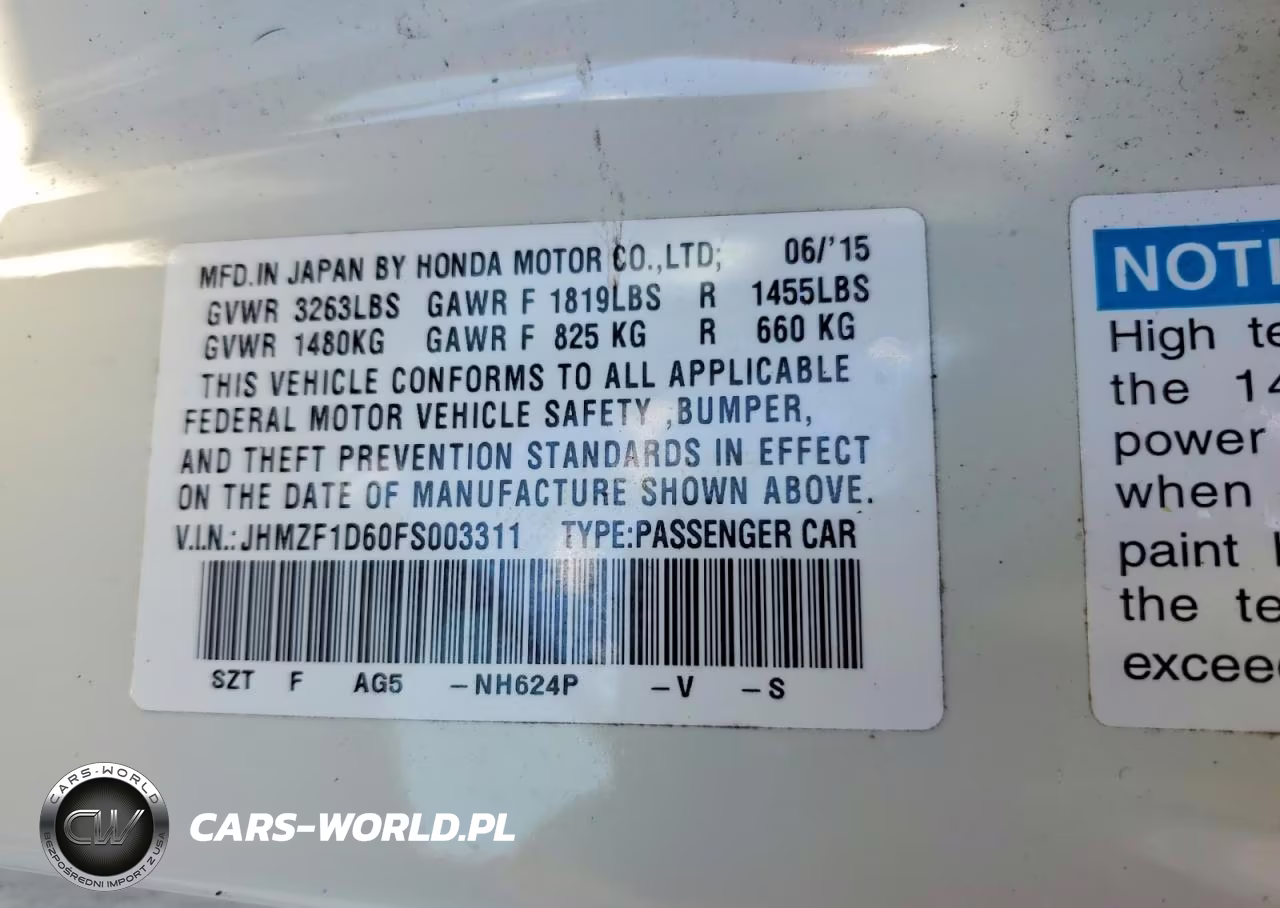 2015 Honda Cr-Z Ex VIN:JHMZF1D60FS003311 - 13