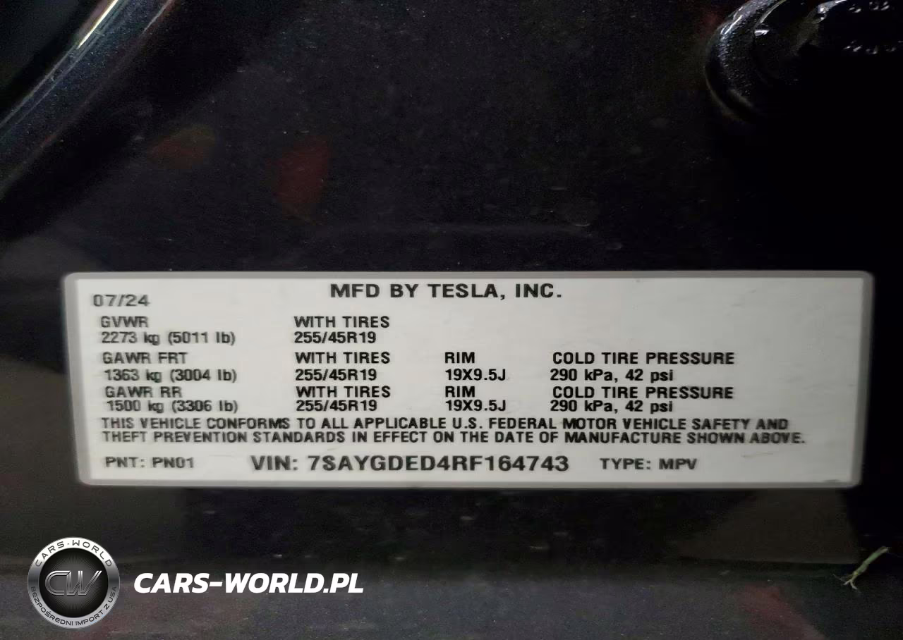 2024 Tesla Model Y VIN:7SAYGDED4RF164743 - 13