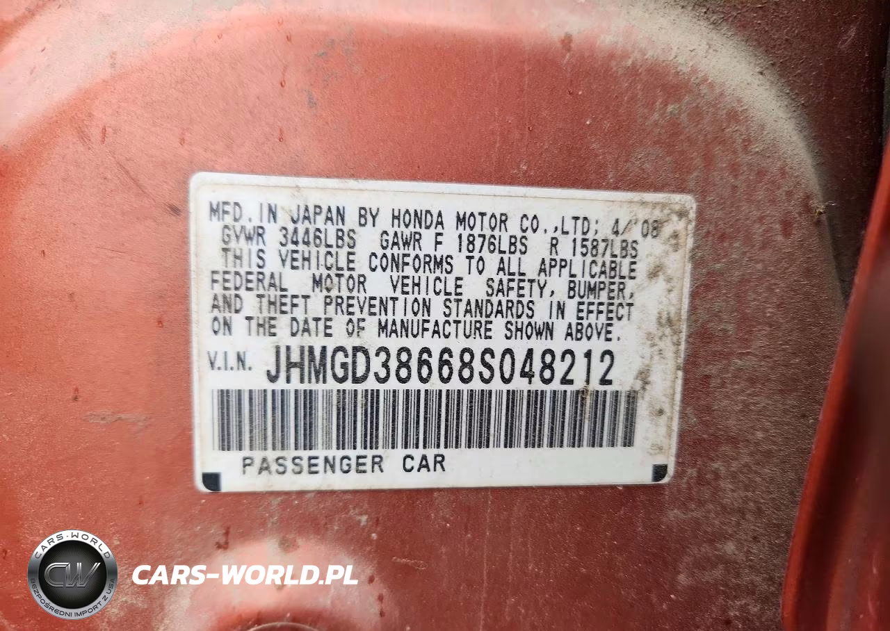 2008 Honda Fit Sport VIN:JHMGD38668S048212 - 13
