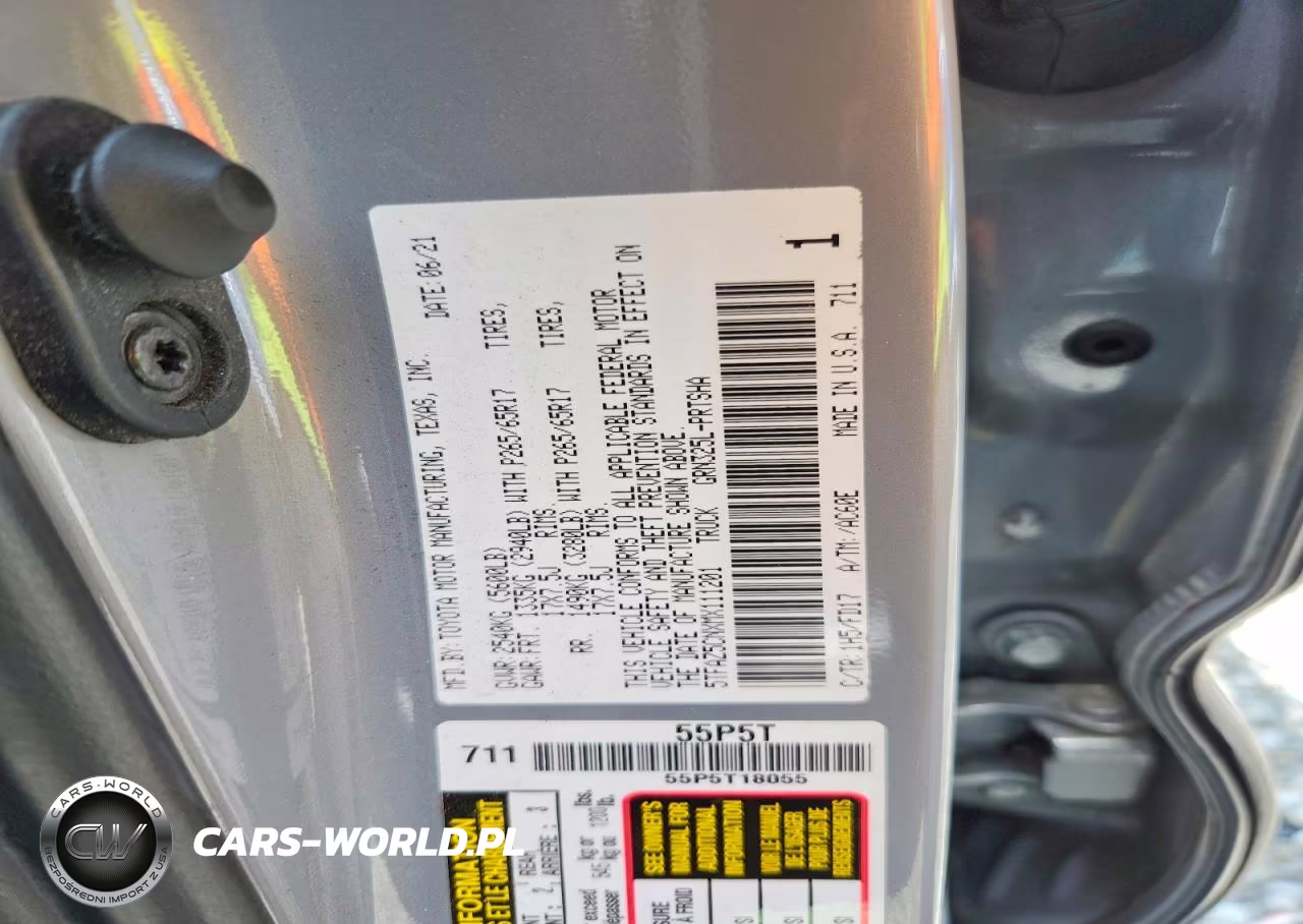 2021 Toyota Tacoma Trd Sport VIN:5TFAZ5CNXMX111201 - 12