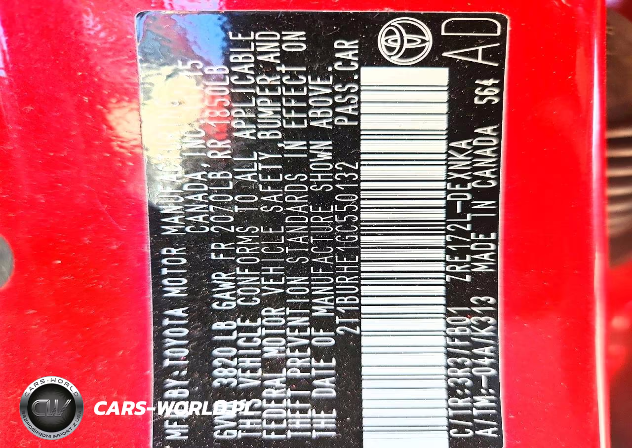 2016 Toyota Corolla Le VIN:2T1BURHE1GC550132 - 12