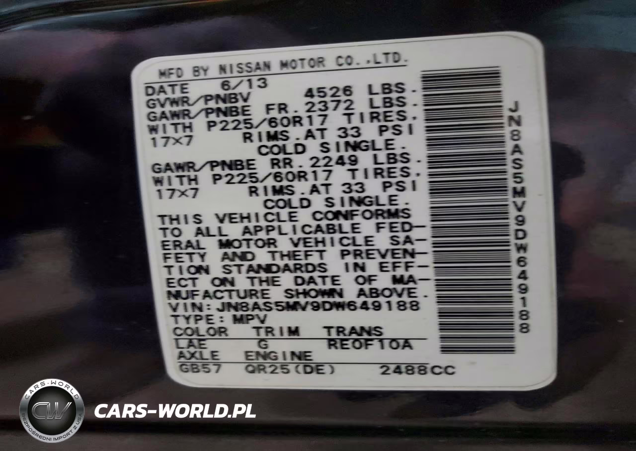 2013 Nissan Rogue S VIN:JN8AS5MV9DW649188 - 13