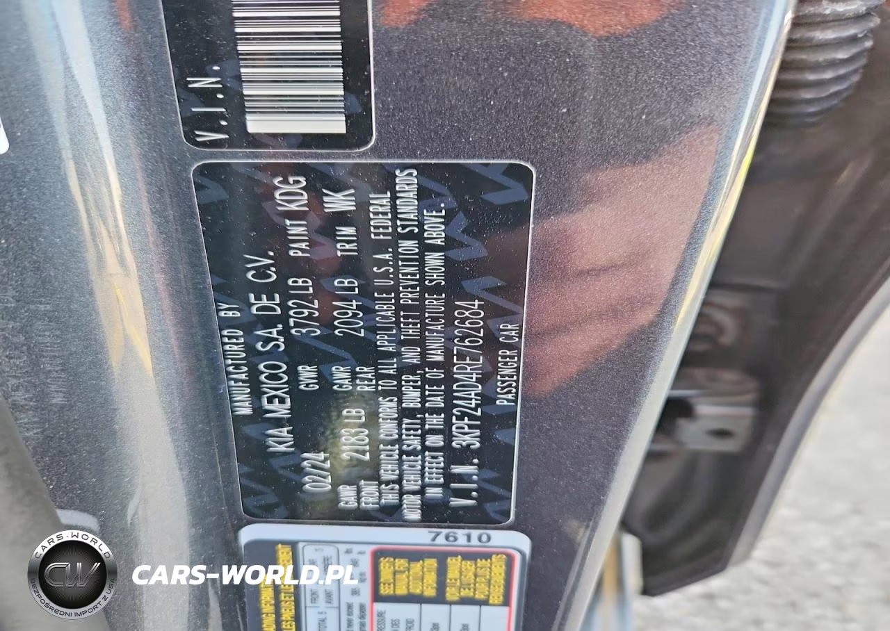2024 Kia Forte Lxs VIN:3KPF24AD4RE762684 - 12