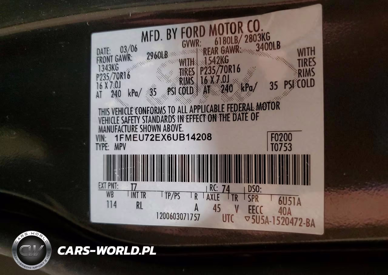 2006 Ford Explorer Xls VIN:1FMEU72EX6UB14208 - 13