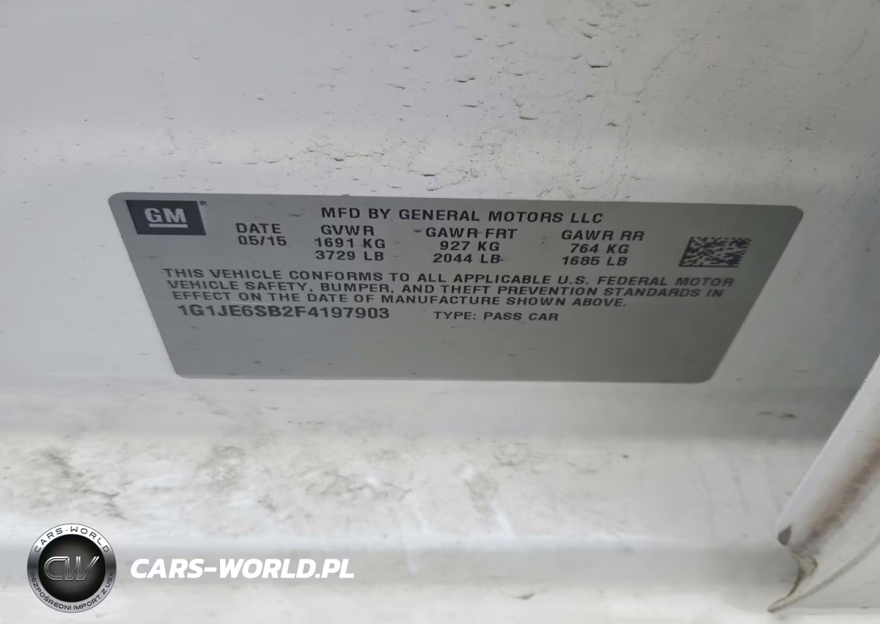 2015 Chevrolet Sonic Ltz VIN:1G1JE6SB2F4197903 - 12