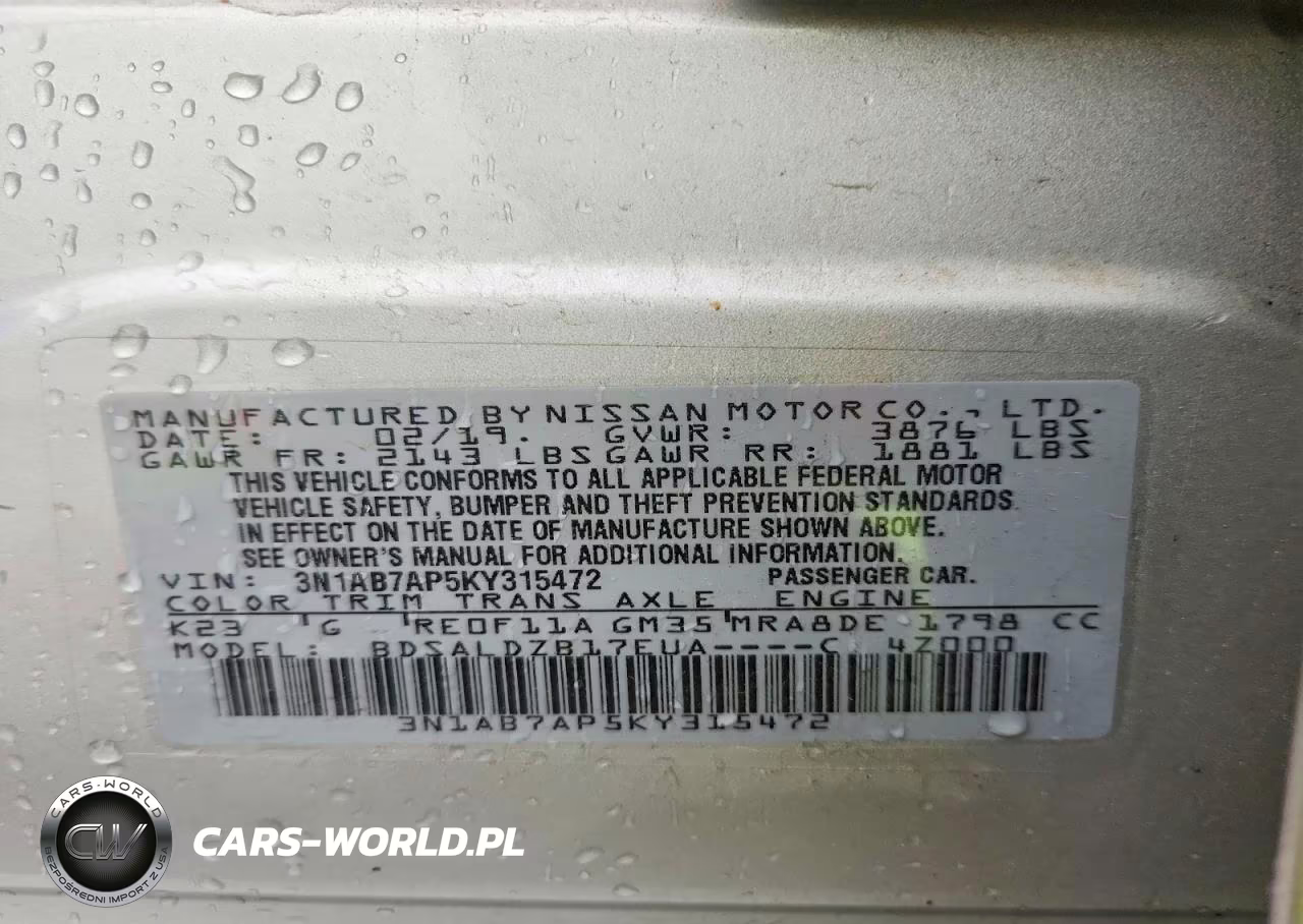 2019 Nissan Sentra Sv VIN:3N1AB7AP5KY315472 - 13